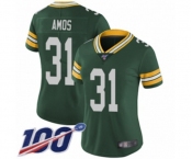 Women's Green Bay Packers #31 Adrian Amos Green Team Color Vapor Untouchable Limited Player 100th Season Football Jersey