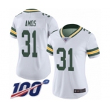 Women's Green Bay Packers #31 Adrian Amos White Vapor Untouchable Limited Player 100th Season Football Jersey