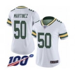 Women's Green Bay Packers #50 Blake Martinez White Vapor Untouchable Limited Player 100th Season Football Jersey