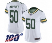 Women's Green Bay Packers #50 Blake Martinez White Vapor Untouchable Limited Player 100th Season Football Jersey