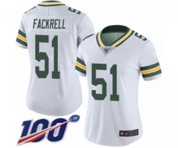 Women's Green Bay Packers #51 Kyler Fackrell White Vapor Untouchable Limited Player 100th Season Football Jersey