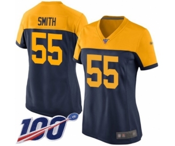 Women's Green Bay Packers #55 Za'Darius Smith Limited Navy Blue Alternate 100th Season Football Jersey