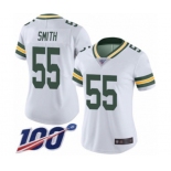 Women's Green Bay Packers #55 Za'Darius Smith White Vapor Untouchable Limited Player 100th Season Football Jersey