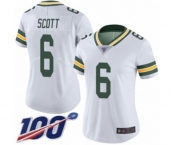 Women's Green Bay Packers #6 JK Scott White Vapor Untouchable Limited Player 100th Season Football Jersey