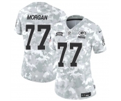 Women's Green Bay Packers #77 Jordan Morgan 2024 F.U.S.E Arctic Camo Salute To Service Limited Stitched Football Jersey