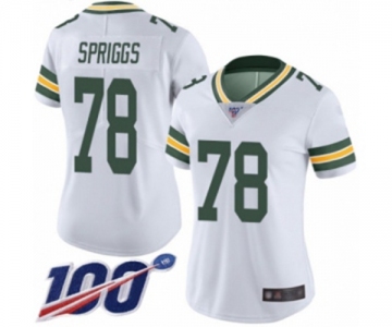 Women's Green Bay Packers #78 Jason Spriggs White Vapor Untouchable Limited Player 100th Season Football Jersey