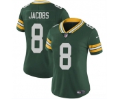 Women's Green Bay Packers #8 Josh Jacobs Green Vapor Untouchable Limited Stitched Jersey