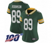 Women's Green Bay Packers #89 Dave Robinson Green Team Color Vapor Untouchable Limited Player 100th Season Football Jersey