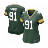 Women's Green Bay Packers #91 Preston Smith Game Green Team Color Football Jersey