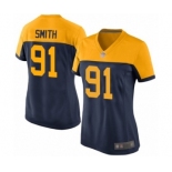 Women's Green Bay Packers #91 Preston Smith Game Navy Blue Alternate Football Jersey