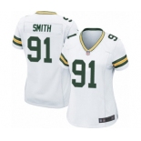 Women's Green Bay Packers #91 Preston Smith Game White Football Jersey