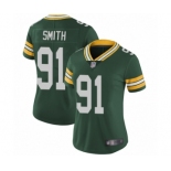 Women's Green Bay Packers #91 Preston Smith Green Team Color Vapor Untouchable Limited Player Football Jersey