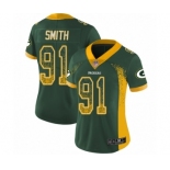 Women's Green Bay Packers #91 Preston Smith Limited Green Rush Drift Fashion Football Jersey