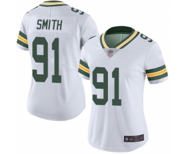 Women's Green Bay Packers #91 Preston Smith White Vapor Untouchable Limited Player Football Jersey