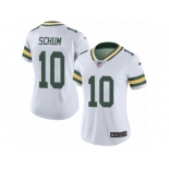 Women's Nike Green Bay Packers #10 Jacob Schum Limited White Rush NFL Jersey