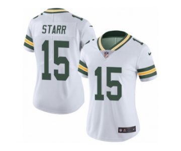 Women's Nike Green Bay Packers #15 Bart Starr Limited White Rush NFL Jersey