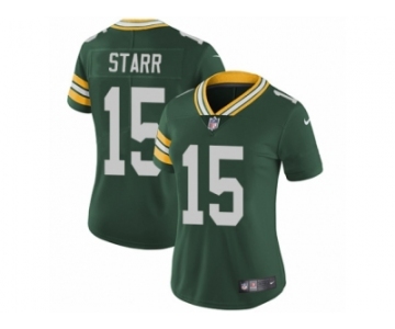 Women's Nike Green Bay Packers #15 Bart Starr Vapor Untouchable Limited Green Team Color NFL Jersey