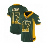 Women's Nike Green Bay Packers #17 Davante Adams Limited Green Rush Drift Fashion NFL Jersey