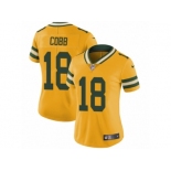 Women's Nike Green Bay Packers #18 Randall Cobb Limited Gold Rush NFL Jersey