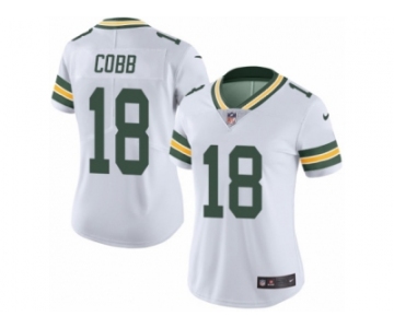 Women's Nike Green Bay Packers #18 Randall Cobb Limited White Rush NFL Jersey