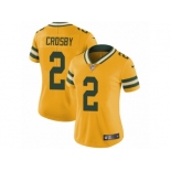 Women's Nike Green Bay Packers #2 Mason Crosby Limited Gold Rush NFL Jersey