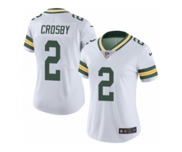 Women's Nike Green Bay Packers #2 Mason Crosby Limited White Rush NFL Jersey