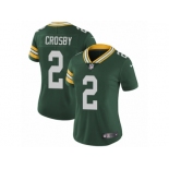 Women's Nike Green Bay Packers #2 Mason Crosby Vapor Untouchable Limited Green Team Color NFL Jersey