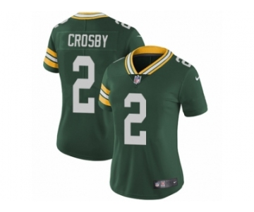 Women's Nike Green Bay Packers #2 Mason Crosby Vapor Untouchable Limited Green Team Color NFL Jersey