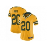 Women's Nike Green Bay Packers #20 Kevin King Limited Gold Rush NFL Jersey