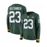 Women's Nike Green Bay Packers #23 Jaire Alexander Limited Green Therma Long Sleeve NFL Jersey