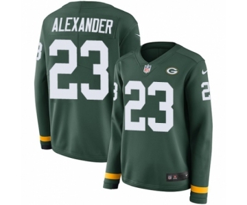 Women's Nike Green Bay Packers #23 Jaire Alexander Limited Green Therma Long Sleeve NFL Jersey