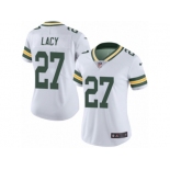 Women's Nike Green Bay Packers #27 Eddie Lacy Limited White Rush NFL Jersey