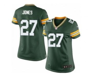 Women's Nike Green Bay Packers #27 Josh Jones Limited Green Team Color NFL Jersey