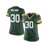 Women's Nike Green Bay Packers #30 Jamaal Williams Limited Green Team Color NFL Jersey