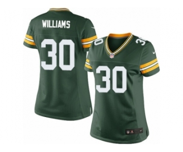 Women's Nike Green Bay Packers #30 Jamaal Williams Limited Green Team Color NFL Jersey