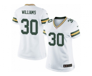 Women's Nike Green Bay Packers #30 Jamaal Williams Limited White NFL Jersey