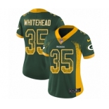 Women's Nike Green Bay Packers #35 Jermaine Whitehead Limited Green Rush Drift Fashion NFL Jersey