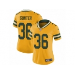 Women's Nike Green Bay Packers #36 LaDarius Gunter Limited Gold Rush NFL Jersey