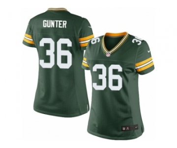 Women's Nike Green Bay Packers #36 LaDarius Gunter Limited Green Team Color NFL Jersey