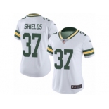 Women's Nike Green Bay Packers #37 Sam Shields Limited White Rush NFL Jersey