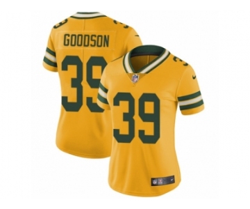 Women's Nike Green Bay Packers #39 Demetri Goodson Limited Gold Rush NFL Jersey