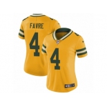 Women's Nike Green Bay Packers #4 Brett Favre Limited Gold Rush NFL Jersey