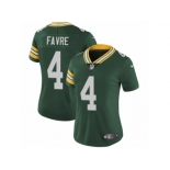 Women's Nike Green Bay Packers #4 Brett Favre Vapor Untouchable Limited Green Team Color NFL Jersey