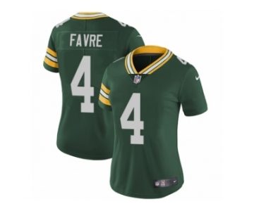 Women's Nike Green Bay Packers #4 Brett Favre Vapor Untouchable Limited Green Team Color NFL Jersey