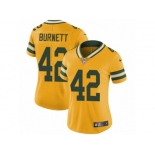 Women's Nike Green Bay Packers #42 Morgan Burnett Limited Gold Rush NFL Jersey