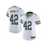 Women's Nike Green Bay Packers #42 Morgan Burnett Limited White Rush NFL Jersey