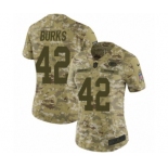 Women's Nike Green Bay Packers #42 Oren Burks Limited Camo 2018 Salute to Service NFL Jersey