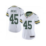 Women's Nike Green Bay Packers #45 Vince Biegel Limited White Rush NFL Jersey