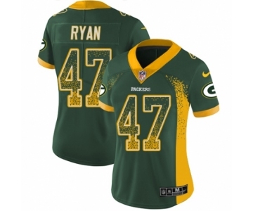 Women's Nike Green Bay Packers #47 Jake Ryan Limited Green Rush Drift Fashion NFL Jersey