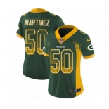 Women's Nike Green Bay Packers #50 Blake Martinez Limited Green Rush Drift Fashion NFL Jersey